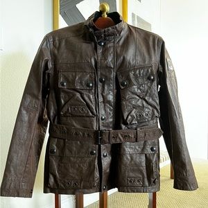 Belstaff  NWT SPORTMASTER PATCHED JACKET COLOR: ANTIQUE BRONZE
Men’s SIZE: 48